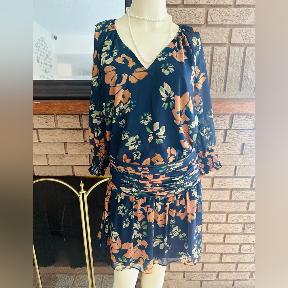 Ramy Brook Navy Floral Long Sleeve Set